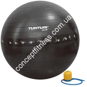 Фітбол Tunturi Gymball 90 cm, чорний 14TUSFU289 - фото 24704