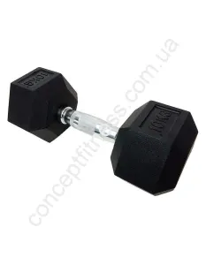 Гантель шестигранна обрезиненного 10кг DD 6442-10 - фото 27501