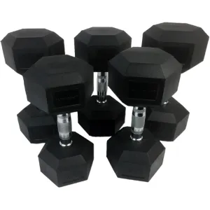 Гантельний ряд Tunturi Tunturi Rubber Dumbbells Set 12-20 kg (5 Pairs) - фото 114421