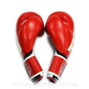 Рукавички Thor Shark 8019/02 Leather Red 16 oz - фото 31561