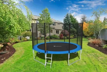 Батут FunFit 435 см з сіткою сходи 104008 - фото 41146