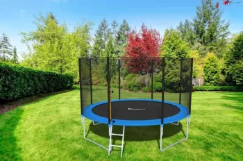 Батут FunFit 490 см з сіткою сходи 104010 - фото 41159