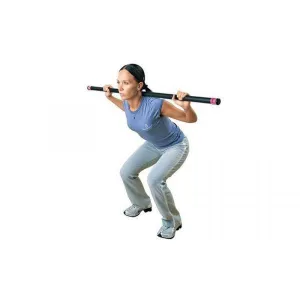 Бодибар 1кг наконечник сірий Fitnessport B-BB-1k - фото 44778