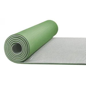 Килимок для йоги та фітнесу 4FIZJO TPE 6 мм Green Grey 4FJ0142 - фото 44815