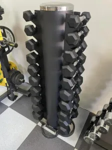 Гантельний ряд 1-10 кг шестигранний D-03 зі стійкою Generation Fitness DR-18 - фото 110447