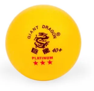 М'ячі для настільного тенісу Giant Dragon Training Platinum 40+ 3зв 6шт жовті - фото 46448