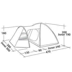 Намет Easy Camp Eclipse 500 Gold Red (120349) - фото 49325