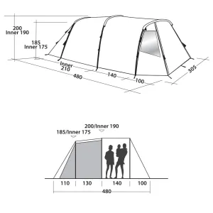 Намет Easy Camp Huntsville 500 Red (120340) - фото 49345