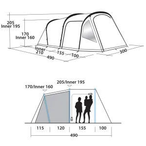 Намет Easy Camp Base Air 500 Aqua Stone (120335) - фото 49358