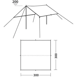 Тент Easy Camp Tarp 3 x 3 m Granite Grey (120328) - фото 49376
