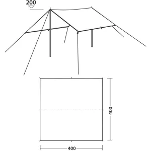 Тент Easy Camp Tarp 4 x 4 m Granite Grey (120329) - фото 49694