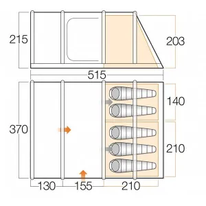 Намет Vango Edoras 500 Sky Blue - фото 50312