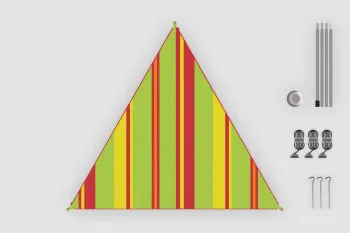 Тент High Peak Bent Caribbean Canvas AO Stripe Lime Punch (50008) - фото 50324