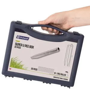 Кілочки Outwell Super U Peg Box 24 см 20 шт. Silver (650779) - фото 50330