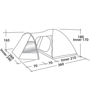 Намет Easy Camp Blazar 400 Gold Red (120400) - фото 50479