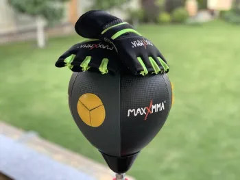 Груша для боксу швидкісна підлогова водоналивна з рукавичками MAXXMMA RAB02-A - фото 87484