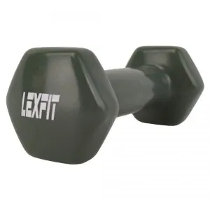 Гантель LEXFIT сталева з вініловим покриттям 1кг, 1шт, черн, LKDB-505-1 - фото 