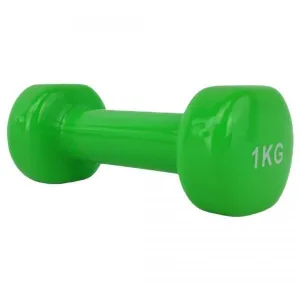 Гантель LEXFIT сталева з вініловим покриттям 1кг, 1шт, зелен, LKDB-504A - фото 65080