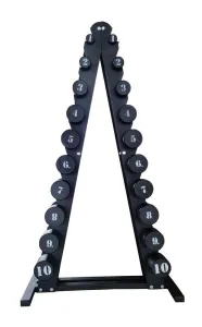 Гантельний ряд RN-Sport BLACK 1-10 кг зі стійкою в комплекті - фото 102703
