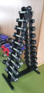 Гантельний ряд RN-Sport BLACK 1-10 кг зі стійкою в комплекті - фото 102706