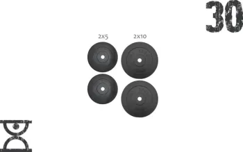 30 кг (2x5 та 2x10) диски з пластиком (31 мм) RNbitset30 - фото 