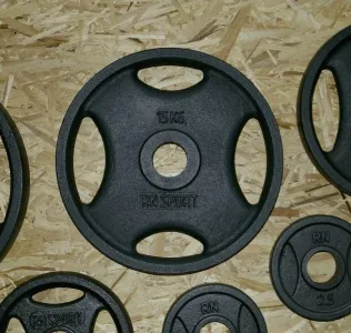 DAMN RN-SPORT 15 кг Ø51 мм для стрижня з Quatro Grip. Чорний (RN_quatro 15-51) - фото 68484