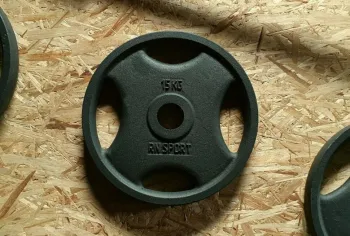 DAMN RN-SPORT 15 кг Ø51 мм для стрижня з Quatro Grip. Чорний (RN_quatro 15-51) - фото 68486
