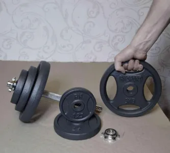Диск RN-Sport-5 кг для гантелей (стрижнів) з Quatro зчепленням Ø 25 мм RN_quatro 5 - фото 68520