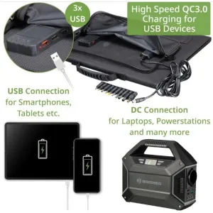 Портативний зарядний пристрій сонячна панель Bresser Mobile Solar Charger 60 Watt USB DC 3810050 - фото 78849