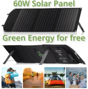 Портативний зарядний пристрій сонячна панель Bresser Mobile Solar Charger 60 Watt USB DC 3810050 - фото 78850