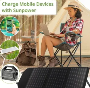 Портативний зарядний пристрій сонячна панель Bresser Mobile Solar Charger 60 Watt USB DC 3810050 - фото 78851