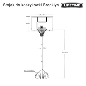 LifeTime стійка для баскетболу Brooklyn 90981 - фото 78962