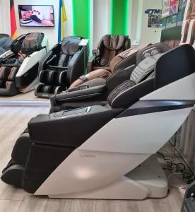 Масажне крісло AlphaSonic III White Black - фото 79471