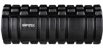 Масажний ролик Gymtek для йоги та фітнесу EVA 33*14 см чорно-білий G-66357 - фото 79876