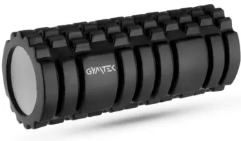 Масажний ролик Gymtek для йоги та фітнесу EVA 33*14 см чорно-білий G-66357 - фото 