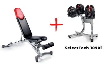 Лавка зі стійкою та гантелями Bowflex SelectTech 1090i (151511090) - фото 
