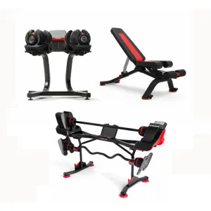 Набір Bowflex SelectTech (гантелі 552i зі стійкою, штанга 2080 зі стійкою, лавка 5.1S) 333021 - фото 