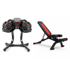 Набір Bowflex SelectTech (гантелі 1090i зі стійкою, штанга 2080 зі стійкою, лавка 5.1S) 333023 - фото 80164