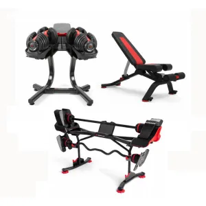 Набір Bowflex SelectTech (гантелі 1090i зі стійкою, штанга 2080 зі стійкою, лавка 5.1S) 333023 - фото 
