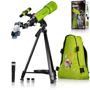 Телескоп Bresser Junior 70/400 Green з адаптером для смартфона + рюкзак (8850610B4K000) - фото 