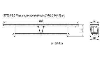 Лава гімнастична InterAtletika ST605-2,0 - фото 84673