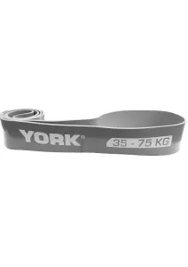 Резинка для фітнесу York 35-75 кг - 2080x85x4,5 мм, сірий - фото 85180