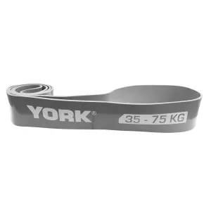 Резинка для фітнесу York 35-75 кг - 2080x85x4,5 мм, сірий - фото 85182