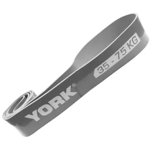 Резинка для фітнесу York 35-75 кг - 2080x85x4,5 мм, сірий - фото 