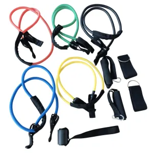 Набір еспандерів трубчастих з ручками York Fitness, 5 кольорів Y-80405 - фото 85192