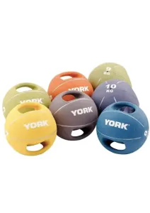 М'яч медбол 9 кг York Fitness із двома ручками зелений Y-80735 - фото 85460