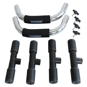 Упори для віджимань York Fitness (пара), хром Y-80100 - фото 85465