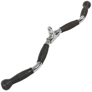 Ручка для верхньої тяги York Fitness 70см W-подібна з гумовими рукоятками, хром Y-36156 - фото 85519