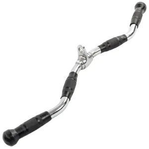 Ручка для верхньої тяги York Fitness 70см W-подібна з гумовими рукоятками, хром Y-36156 - фото 85521