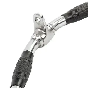 Ручка для верхньої тяги York Fitness 70см W-подібна з гумовими рукоятками, хром Y-36156 - фото 85523